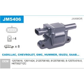 Acquista Bobina d'accensione da JANMOR JM5406 a buon mercato per soli 39,17 €