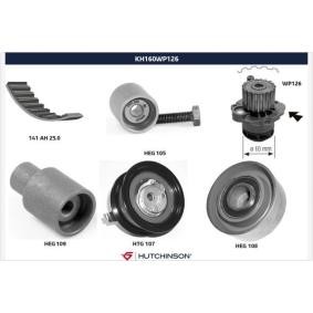 Achetez des Kit de distribution + pompe à eau HUTCHINSON KH 160WP126 à prix pour 286,70 €