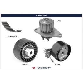Achetez des Kit de distribution + pompe à eau HUTCHINSON KH 323WP90 à prix pour 163,71 €