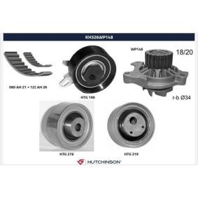Achetez des Kit de distribution + pompe à eau HUTCHINSON KH 326WP148 à prix pour 311,43 €