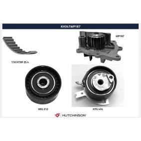 Achetez des Kit de distribution + pompe à eau HUTCHINSON KH 347WP187 à prix pour 224,82 €
