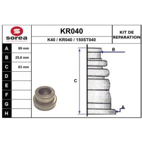 Köp Bälgsats, drivaxel av EAI KR040 till det låga priset 210,31 kr