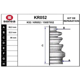 Köp Bälgsats, drivaxel av EAI KR052 till det låga priset 132,68 kr