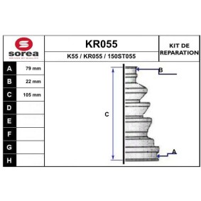 Köp Bälgsats, drivaxel av EAI KR055 till det låga priset 132,68 kr
