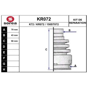 Köp Bälgsats, drivaxel av EAI KR072 till det låga priset 132,48 kr