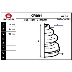 Köp Bälgsats, drivaxel av EAI KR091 till det låga priset 132,48 kr