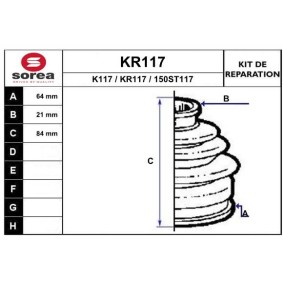Köp Bälgsats, drivaxel av EAI KR117 till det låga priset 132,48 kr