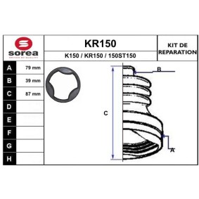 Faltenbalgsatz, Antriebswelle KR150 von EAI günstig für 12,64 € online kaufen