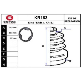 Faltenbalgsatz, Antriebswelle KR163 von EAI günstig für 12,64 € online kaufen