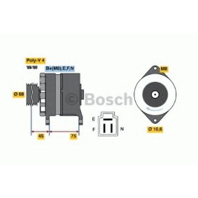 Kjøp Dynamo av BOSCH 0 986 035 521 til den lave prisen 2124,17 NOK