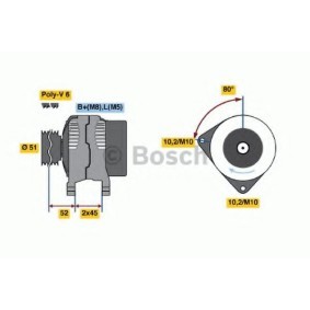 Lichtmaschine für PEUGEOT von BOSCH
