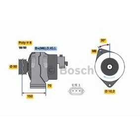 Lichtmaschine von BOSCH 0 986 046 531