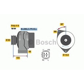 Lichtmaschine 0 986 080 240 von BOSCH günstig für 237,49 € online kaufen