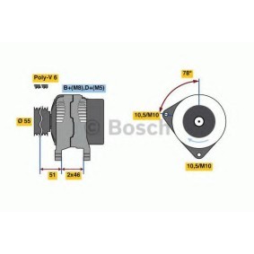 Lichtmaschine 0 986 080 530 von BOSCH günstig für 262,52 € online kaufen