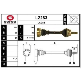 Acquista Semiasse da SNRA L2283 a buon mercato per soli 180,53 €