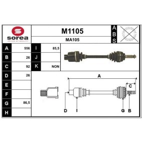 Comprar Árbol de transmisión de SNRA M1105 a bajo precio de 224,56 €