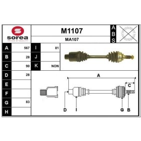 Comprar Árbol de transmisión de SNRA M1107 a bajo precio de 195,95 €