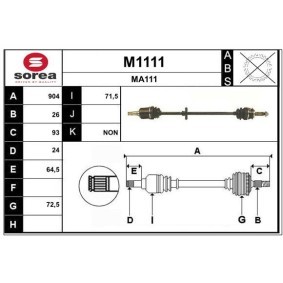 Comprar Árbol de transmisión de SNRA M1111 a bajo precio de 207,10 €