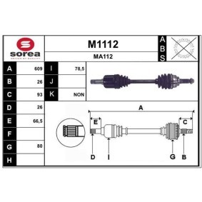 Comprar Árbol de transmisión de SNRA M1112 a bajo precio de 229,38 €