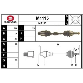 Comprar Árbol de transmisión de SNRA M1115 a bajo precio de 207,10 €