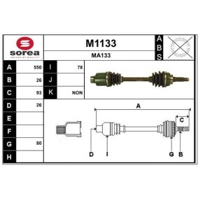 Comprar Árbol de transmisión de SNRA M1133 a bajo precio de 232,50 €