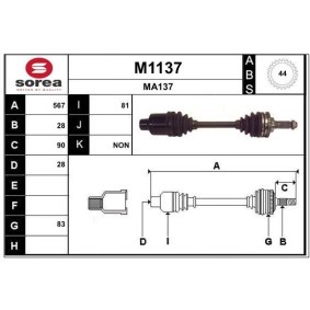 Comprar Árbol de transmisión de SNRA M1137 a bajo precio de 205,51 €