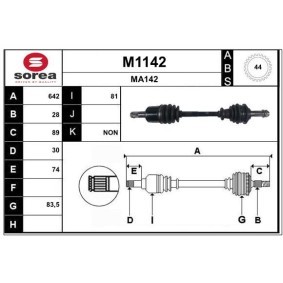 Comprar Árbol de transmisión de SNRA M1142 a bajo precio de 246,56 €