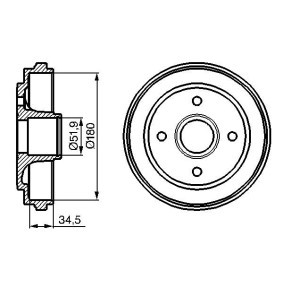 Bremstrommel für SUZUKI von BOSCH
