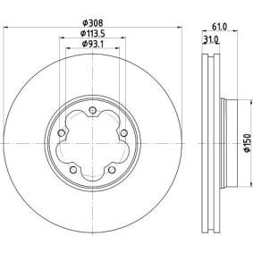 Bremsscheibe für FORD von MINTEX