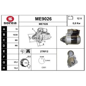 Köp Startmotor av SNRA ME9026 till det låga priset 1748,57 kr