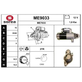 Köp Startmotor av SNRA ME9033 till det låga priset 2407,24 kr