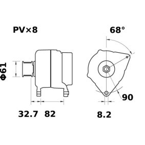 VOLKSWAGEN Lichtmaschine von MAHLE ORIGINAL