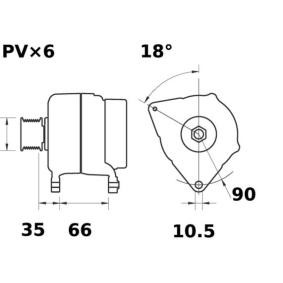 Kjøp Dynamo av MAHLE ORIGINAL MG 506 til den lave prisen 3270,13 NOK