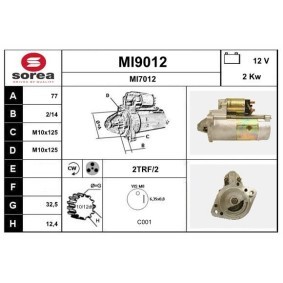 Köp Startmotor av SNRA MI9012 till det låga priset 2508,17 kr