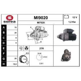 Köp Startmotor av SNRA MI9020 till det låga priset 2101,11 kr