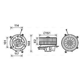 Achetez des Moteur électrique, pulseur d'air d'habitacle AVA COOLING SYSTEMS MS8624 à prix pour 166,88 €