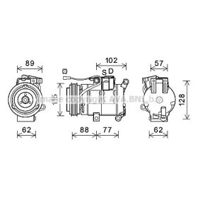 Klimakompressor MZK276 für 5 (CR19) für 495,16 CHF
