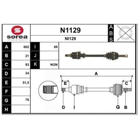 Antriebswelle für NISSAN von SNRA
