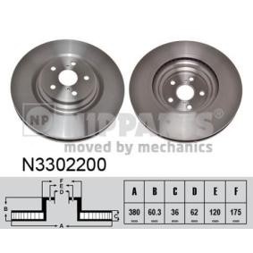 Comprar Disco de freno de NIPPARTS N3302200 a bajo precio de 80,28 €