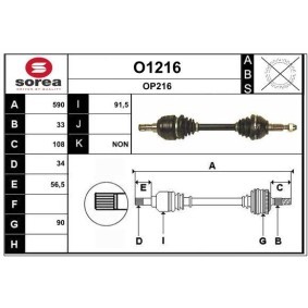 Acquista Semiasse da SNRA O1216 a buon mercato per soli 167,88 €
