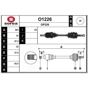 Acquista Semiasse da SNRA O1226 a buon mercato per soli 174,18 €