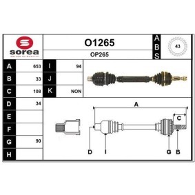 Acquista Semiasse da SNRA O1265 a buon mercato per soli 183,66 €