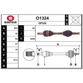 Comprar Árbol de transmisión de SNRA O1324 a bajo precio de 219,87 €