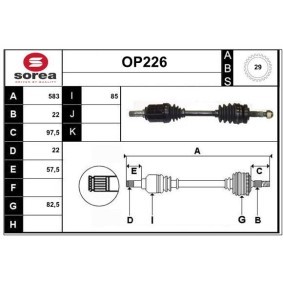 Comprar Árbol de transmisión de SERA OP226 a bajo precio de 195,38 €
