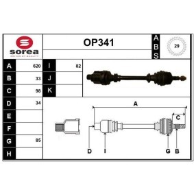 Comprar Árbol de transmisión de SERA OP341 a bajo precio de 232,04 €
