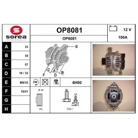 Lichtmaschine OP8081 für SAAB