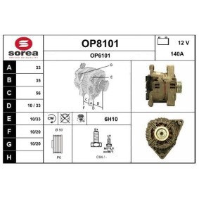 Lichtmaschine OP8101 für SAAB