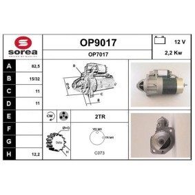 Köp Startmotor av SNRA OP9017 till det låga priset 3327,50 kr