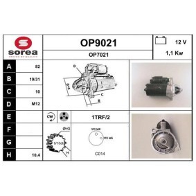 Köp Startmotor av SNRA OP9021 till det låga priset 1416,84 kr