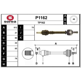 Comprar Árbol de transmisión de SNRA P1162 a bajo precio de 118,34 €